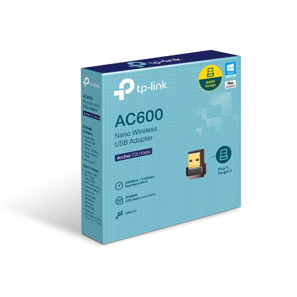 ADAPTADOR USB NANO TPLINK ARCHER T2U NANO AC600