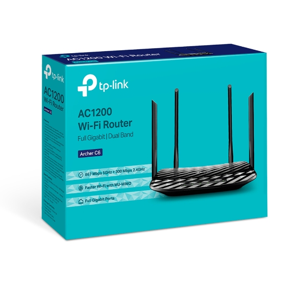 ROUTER DOBLE BANDA INALAMBRICO AC1200 TPLINK ARCHER C6